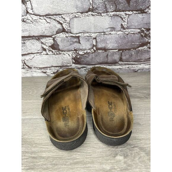 Rohde Soltau Brown Leather Casual Strap Mules Sandals Men’s Sz 10M US/43EU - Picture 11 of 16